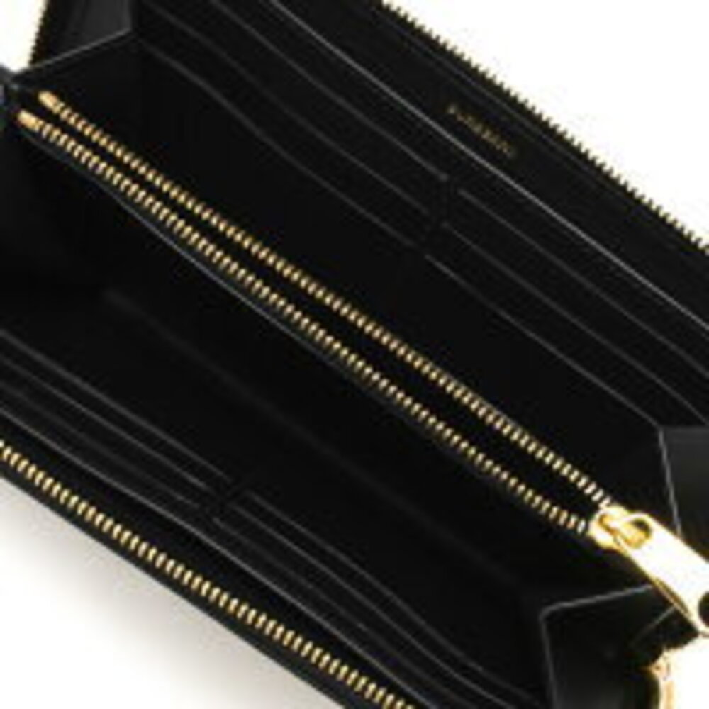 Burberry Wallet Check Black Beige Long Elmore